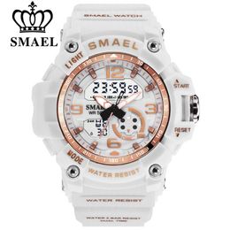 SMAEL Fashion Women Sport Watches Waterproof Ladies Student Multifunctional Wristwatches LED Digital Quartz Girl Clock292j