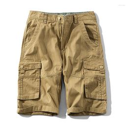 Men's Shorts 2023 Men Knee Length Trousers Plus Size Summer Pockets Casual Big Clothing Pure Cotton Short XXXXXL
