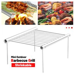 BBQ Grills Portable Barbecue Grill Cooking Stainless Steel BBQ Grill Folding Mini BBQ Grill Home Park Picnic Outdoor Barbecue Accessories 230714