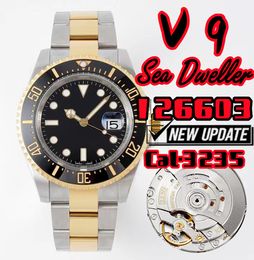 v9 m126603 Sea Dweller Luxury Men's Watch 3235 Mechanical movement 904L stainless steel 44mm, business leisure diving watch ceramic bezel one