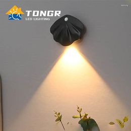 Wall Lamp Shell LED Human Body Induction Charging Magnetic Suction Suitable For Corridor Bedroom Bedside Indoor Lighting Lamps