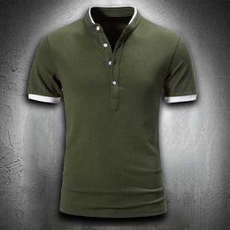 Men's T-Shirts T Shirt Men Fashion Summer Clothes for Men Casual Quarter Collar Polo Shirt Men Solid Color Breathe Lightweight Work Wear Shirt L230715