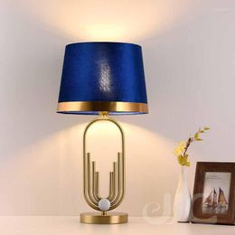 Table Lamps JJC Light Luxury Desk Lamp Living Room Bedroom Bedside Model Simple Postmodern American Study
