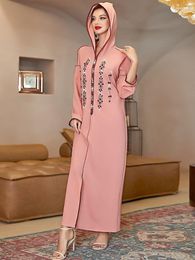 Ethnic Clothing Vestido Longo Ramadan Abaya Islam Arabic Muslim Modest Long Hooded Dress Women's Kaftan Mujer Robe Longue Femme Musulmane