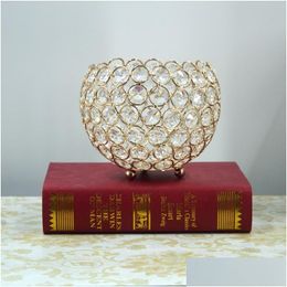 Candle Holders Ceremony Elegant Holder Prop Crystal Ball Vase Road Guide European Style Candlestick Props Gold Siery 20Xy4 Ff Drop D Dhcs8