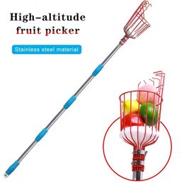 Other Garden Tools Fruit Picker Portable Harvesting Collector Catcher Detachable Telescopic Rod Picking Set Apple Pick Device Gardening 230714