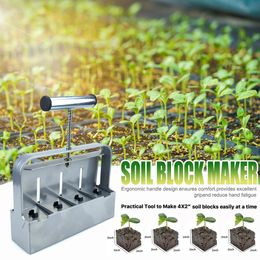 Small Processing Machinery parts Handheld Seedling Soil Block Maker 2 Inch Soils Blocking Tool Used for Greenhouse Garden Supplies 230714