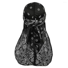 Cycling Caps Hood Head Wrap Turban Wraps Women Flex Hats Turbans Satin Scarf Pirate