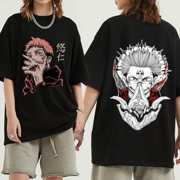 Männer T Shirts Anime Jujutsu Kaisen T-shirt Lustige Manga Ryomen Sukuna Cosplay T-shirts Männer Frauen Mode Casual Baumwolle übergroße