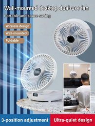 Electric Fans Household Dual-use Kitchen Fan Silent Big Wind Desktop Mini Portable Electric Fans USB Charging/Plug For Home Dormitory Fan R230715