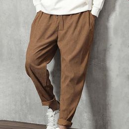 Men's Pants High Waist Open Back Pocket Jumpsuit Little House Casual Home Travel Solid Colour Slightly Collapsed