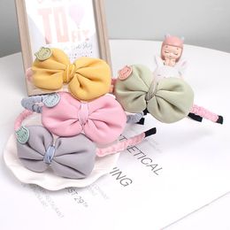 Hair Accessories 2023 Korean Children's Pleated Fabric Hairband Exquisite Bowknot Cartoon Student Hairpin Headband For Girls