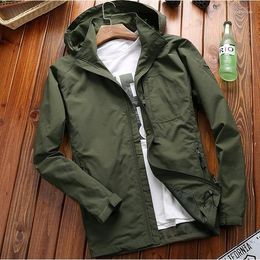 Men's Jackets Style Mens Hooded Male Slim Fit Outerwear Men Jacket Spring And Autumn Thin Windbreaker B157