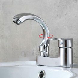 Bathroom Sink Faucets Korean Moon Curved Basin Faucet Zinc Alloy And Cold Mixing Bathtub