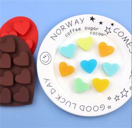 Silicone Cake Mould 10 Lattices Heart Shaped Chocolate Mould Baking DIY JL1572