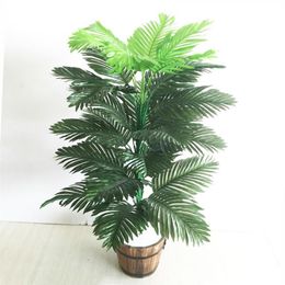 90cm 39 Heads Tropical Plants Large Artificial Palm Tree Fake Monstera Silk Palm Leaves False Plant Leafs For Home Garden Decor290W