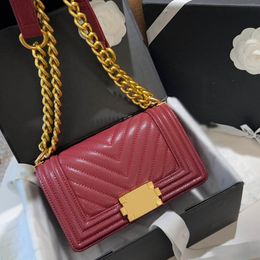 Classic V-Stitch Women Mini Crossbody Bag Leather Quilted Flap Designer Bag Trend Luxury Handbag Multi Colour Coin Purse Card Holder Fanny Pack Birkin Suitcase 20CM