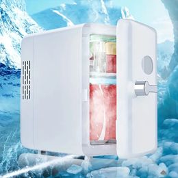 Mini Fridge, 4 Liter/6 Can Portable Cooler And Warmer Personal Refrigerator For Gift, Skincare, Beverage, Home, Office And Car