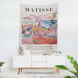 Tapestries Dome Cameras Boho Decor Matisse Minimalist Art Anime Hanging Decor Tapestry Cartoon Tropical Flower Wall Tapestry Beach Towel Hippie Yoga Mat