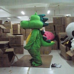 2018 High quality Green Dragon Dinosaur Mascot Costume Fancy Costume Mascotte for Adults Gift for Halloween Carnival party308y