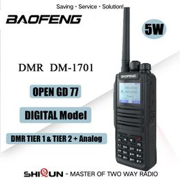 Walkie Talkie DMR DM-1701 Baofeng upgraded DR-1801 dual mode analog and Digital walkie talkie Tier 12 Dual Time Slot Ham Dual band DMR Radio 230714