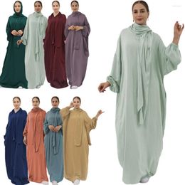Ethnic Clothing Hooded Abaya Jilbab For Women Ramadan Djellaba Muslim Hijab Long Dress One Piece Prayer Islam Dubai Saudi Turkish Modest
