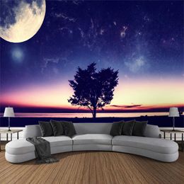 Tapestries Dome Cameras Customizable Starry Sky Tapestry Wall Hanging Landscape Printing Fabric Large Tapestry Living Room Bedroom Wall Decoration