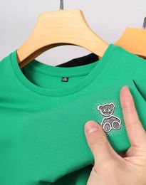 Men's T Shirts Summer High-end Pure Cotton Bear T-shirt Short Sleeve Round Neck 2023 Comfortable And Breathable Casual Half