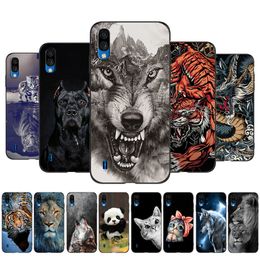 Case For ZTE Blade A5 2020 Phone Back Cover Black Tpu Lion Wolf Tiger Dragon