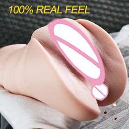 Masturbators 3 IN 1 Male Masturbation Sex Tool Toys for Men with Realistic Vagina Masturbator Cup Doll Tooys 230714