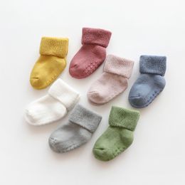 Winter Spring Warm Thick Baby Girl Boy Socks Terry Anti Slip Socks For Newborn Baby Socks Non-slip Floor Sock