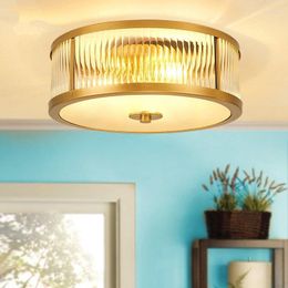 Ceiling Lights Nordic Copper LED Living Room Lamps Bedroom Study Luminaria Kitchen Fixtures