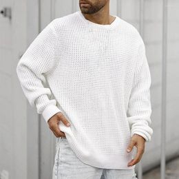 Men's Sweaters Men Knitwear All Match Long Sleeve Polyester Daily Wearing Stylish Stretchable Sweater