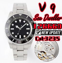 v9 m126600 Sea Dweller Luxury Men's Watch 3235 Mechanical movement 904L stainless steel 44mm, business leisure diving watch ceramic bezel