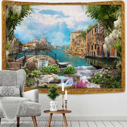 Tapestries Dome Cameras Customizable Cheap Wall Hanging Boho Wall Tapestry Mandala Wall Art Decoration Beautiful Natural Forest Print Large Tapestry
