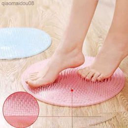 Silicone Bath Scrub Foot Washing Brush Anti Skid Sucker Pad Foot Massage Shower Tool Bathroom Bath Mat for Exfoliating Scrub L230704