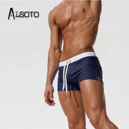 Men's swimwear Summer Sexy Swimwear Men Swimsuits Swim Trunks Boxer Briefs gay swimming Sunga Swim Suits mayo Maillot De Bain Beach Shorts 230714