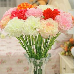 20pcs carnation artificial silk flower for home decoration flower single fake flowers231i