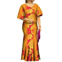 Casual Dresses Summer Women'S Dress Samoan Clothing Women Polynesian Tribe Design Two-Piece Plus Size 8xl Support