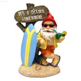 Garden Decorations Funny Resin Garden Gnome Statue Handpainted Naughty Dwarfs Figurines Home Lovely Crafts Garden Decoration For Birthday Gifts L230718