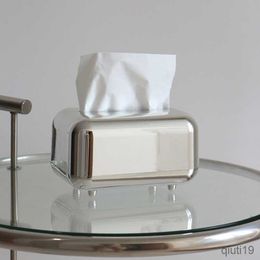 Tissue Boxes Napkins Gold Silver Mirrow Tissue Box Tissue Container Desktop Napkin Tissue Holder Case Storage Box Home Living Room Decor Ornaments R230715