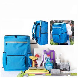Other Home Storage Organization Large Wearable Cleaning Caddy Bag Backpack Tools Organizer with Zipper Pocket for Cleaner Housekeeper 230714