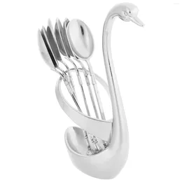 Bowls Kitchenware Swan Spoon Holder Spoons Storage Rack Cutlery Combination Household