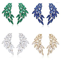 Stud Earrings Acrylic Crystal Stone Women Trendy Wedding Jewellery Christmas Gift Style C