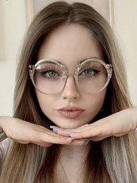 Sunglasses 2023 Personality Metal Anti Blue Light Glasses Vintage Round Frame Eyeglasses Protection Eye Ray Blocking Computer Eyewear