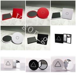 2023 9 Style Brand Compact Mirrors Round And Square Shape C Logo Triangle Brand Luxury Girl Makeup Tools Single Side Mirror Mini Easy to Take Women Cosmetic Tools Stock