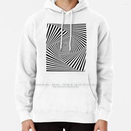 Мужские толстовка Twista Hoodie Sweater 6xl Хлопковое черно -белое спиральное крушение монохромное геометрическое абстрактное