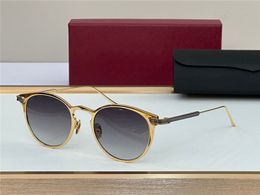 New fashion design cat eye sunglasses 0021 K gold frame simple and popular style uv400 protection eyewear top quality