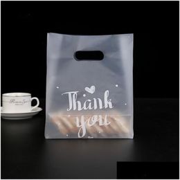 Gift Wrap Thank You Plastic Thicken Baking Packing Bag Bread Candy Cake Food Container Bags 37 38Gy L2 Drop Delivery Home Garden Fes Dhbaw