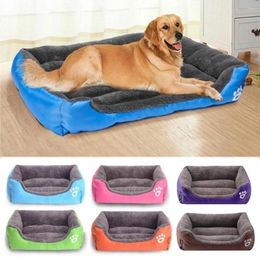 Kennels 9 Colours Pet Sofa Dog Beds Warm Cosy House Soft Fleece Nest Baskets Mat Waterproof Kennel